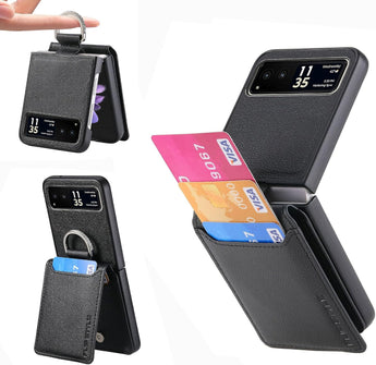 Motorola Razr+ 2023 Leather Wallet Case With Kickstand