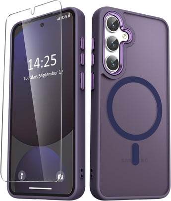 Galaxy S25 Matte Magnetic Case: Shockproof and Sleek