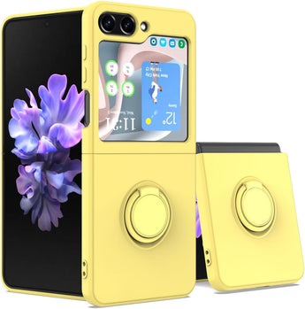 Galaxy Z Flip 5 Yellow Case: Bold Basic Protection