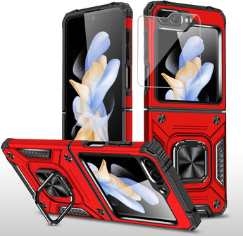 Galaxy Z Flip 6 Screen Protector with Ring Holder Stand