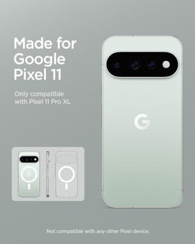 Google Pixel 11 Pro XL Clear Case with Anti-Yellowing and Magnetic Charging