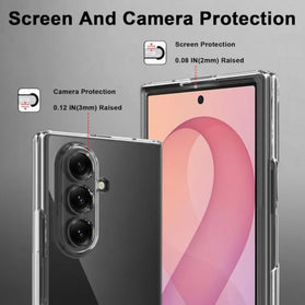 Galaxy Z Fold 8 Ultra Shockproof Clear Case with Built-In Screen Protector - Redpepper Cases