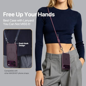 iPhone 18 Pro MagSafe Case with Adjustable Crossbody Strap