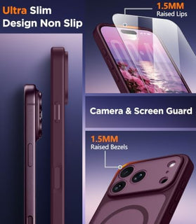 iPhone 18 Pro Magnetic Case with 2 Tempered Glass Screen Protectors
