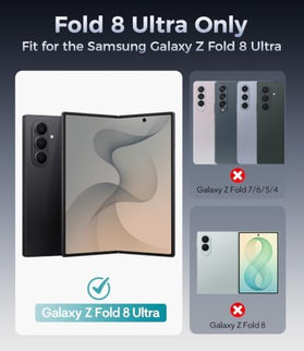 Galaxy Z Fold 8 Ultra Rugged Case with Built-in Privacy Screen Protector and Hidden Stand
