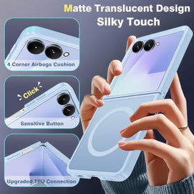 Galaxy Z Flip 8 Magnetic Case with 2 Screen Protectors and MagSafe Compatibility