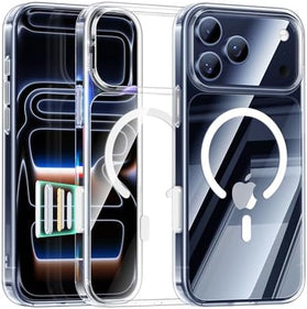 iPhone 18 Pro Slim Clear Magnetic Case with Non-Yellowing Finish