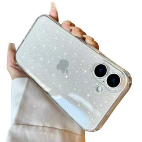 iPhone 17 Cute Clear Glitter Wireless Charging Clear Case - Redpepper Cases