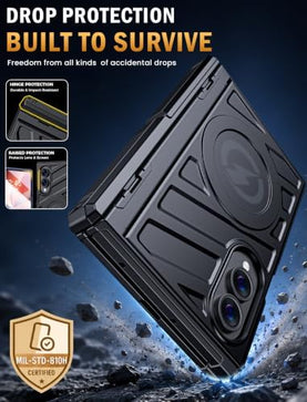 Galaxy Z Fold 8 Case with Dual Angle Kickstand and Hinge Protection