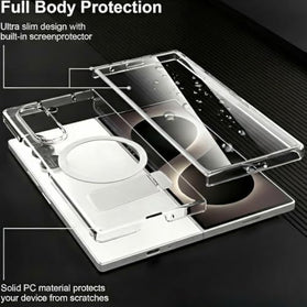 Galaxy Z Fold 8 Ultra Clear Case with Kickstand, Screen Protector and MagSafe Compatibility