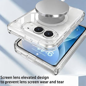 iPhone Ultra Slim Clear Case with Hinge Protection and Screen Protector