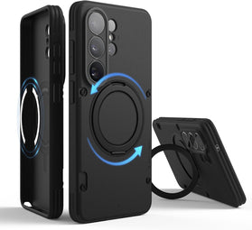 Galaxy S26 Ultra Shockproof Armor Case with Magnetic Ring Stand