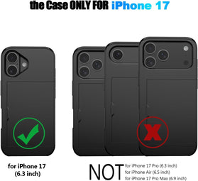 iPhone 17 Shockproof Hidden Card Slot Slim Wallet Phone Case - Redpepper Cases