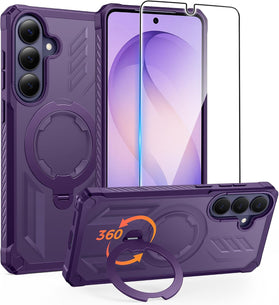 Galaxy Z Fold 8 Case with 360 Rotating Kickstand and Screen Protector