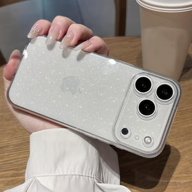 iPhone 17 Pro Cute Clear Glitter Anti - Yellowing Shockproof Protective Case - Redpepper Cases