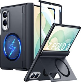 Galaxy Z Fold 8 Magnetic Kickstand Case with Rugged Hinge Protection