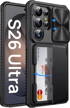 Galaxy S26 Ultra RFID Wallet Case with Sliding Camera Cover