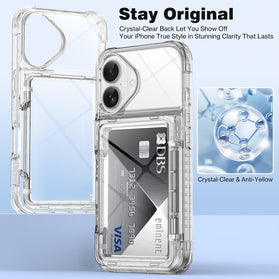 iPhone 17 Credit Card Holder Heavy Duty Protection Cover - Redpepper Cases