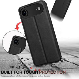 iPhone 17 Air Card Holder PU Leather Kickstand Shockproof Cover - Redpepper Cases