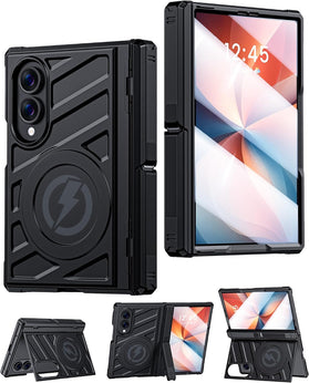 Galaxy Z Fold 8 Case with Dual Angle Kickstand and Hinge Protection