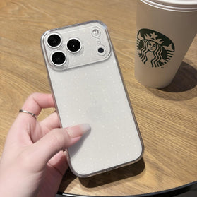 iPhone 17 Pro Cute Clear Glitter Anti - Yellowing Shockproof Protective Case - Redpepper Cases