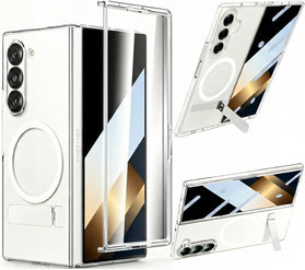 Galaxy Z Fold 8 Ultra Clear Case with Kickstand, Screen Protector and MagSafe Compatibility