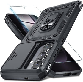 Samsung Galaxy S26 Plus Built in Slide Camera Lens Cover Finger Ring Holder Kickstand Case - Redpepper Cases