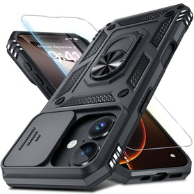 iPhone 16 Pro Max Slide Camera Ring Holder Kick stand case - Redpepper Cases