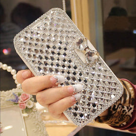 iPhone 17 Diamond Rhinestone Wallet Flip Stand Kickstand Protective Cover - Redpepper Cases