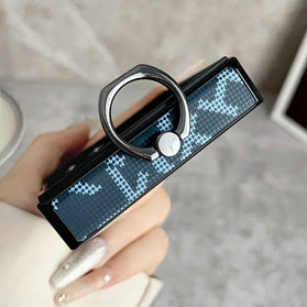 Galaxy Z Flip 8 Pixelated Leather Case with Ring Kickstand