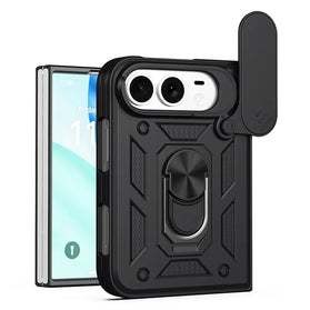 iPhone Fold Case with Slide Camera Cover and Kickstand