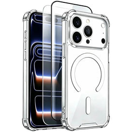 iPhone 18 Pro Max Magnetic Case with 2 Tempered Glass Screen Protectors