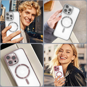 iPhone 17 Pro Max with Camera Lens Protection Magnetic Clear Case - Redpepper Cases