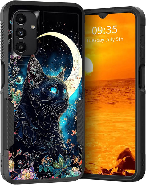 black-cat-floral-moon