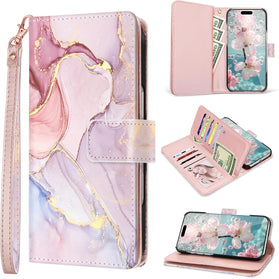 iPhone 17 PU Leather Detachable Wrist Strap Phone Case - Redpepper Cases