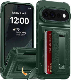 Google Pixel 11 Pro XL Wallet Case with RFID Blocking Card Holder and Kickstand