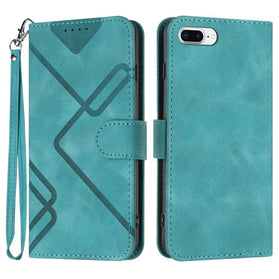 Line Pattern Skin Feel Leather Phone Case, For iPhone 6 Plus / 7 Plus / 8 Plus - Redpepper Cases