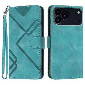 Line Pattern Skin Feel Leather Phone Case, For iPhone 17 Pro Max - Redpepper Cases