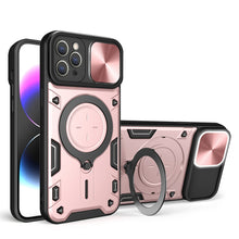 Load image into Gallery viewer, CD Texture Sliding Camshield Magnetic Holder Phone Case
