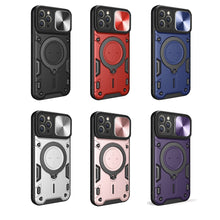 Load image into Gallery viewer, CD Texture Sliding Camshield Magnetic Holder Phone Case