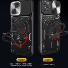 Load image into Gallery viewer, CD Texture Sliding Camshield Magnetic Holder Phone Case