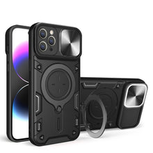 Load image into Gallery viewer, CD Texture Sliding Camshield Magnetic Holder Phone Case