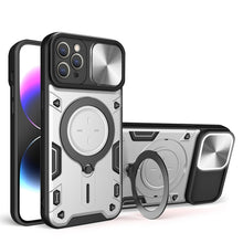Load image into Gallery viewer, CD Texture Sliding Camshield Magnetic Holder Phone Case
