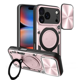 CD Texture Sliding Camshield Magnetic Holder Phone Case, For iPhone 17 Pro - Redpepper Cases