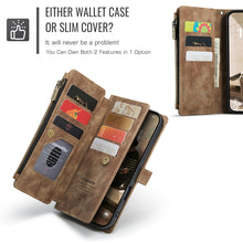 Load image into Gallery viewer, CaseMe C30 Card Slots Zipper Wallet Leather Phone Case