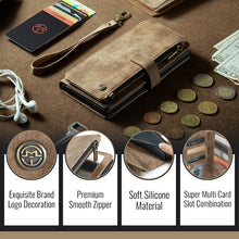 Load image into Gallery viewer, CaseMe C30 Card Slots Zipper Wallet Leather Phone Case