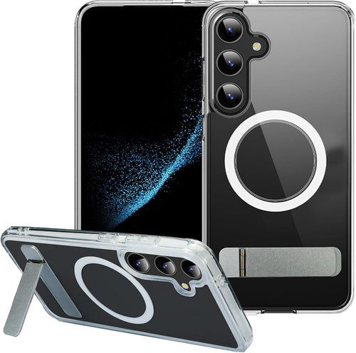 Clear for Galaxy S25 Plus Military Grade Protection Anti - Yellowing Case with Stand - Redpepper Cases