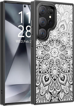 Galaxy S25 Ultra Cute Floral Design Phone Case with Screen Protector - Redpepper Cases
