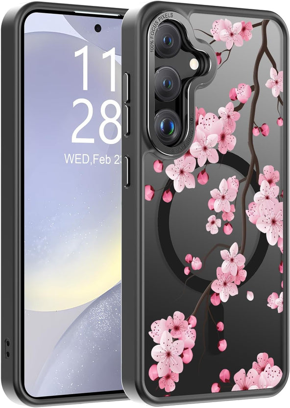 Galaxy S25 Ultra Cute Floral Design Phone Case with Screen Protector – Redpepper Cases Galaxy S25 Ultra Cute Floral Design Phone Case with Screen Protector – Redpepper Cases