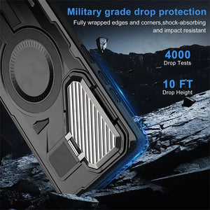 Galaxy S25 Ultra Magnetic Military Grade Metal Camera Cover Case - Redpepper Cases